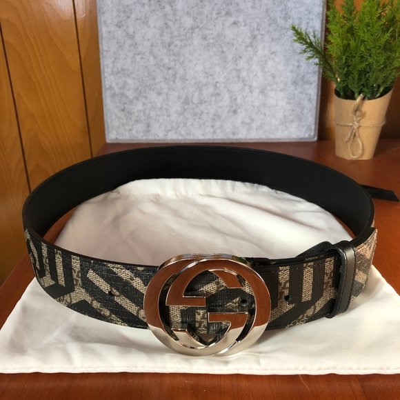 Gucci (GG) supreme belt with interlocking G buckle - Picture 3 of 4